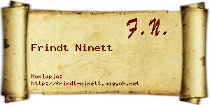 Frindt Ninett névjegykártya